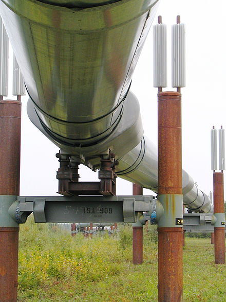 Oil pipeline in Alaska. Image: Derek Ramsey/Wikimedia