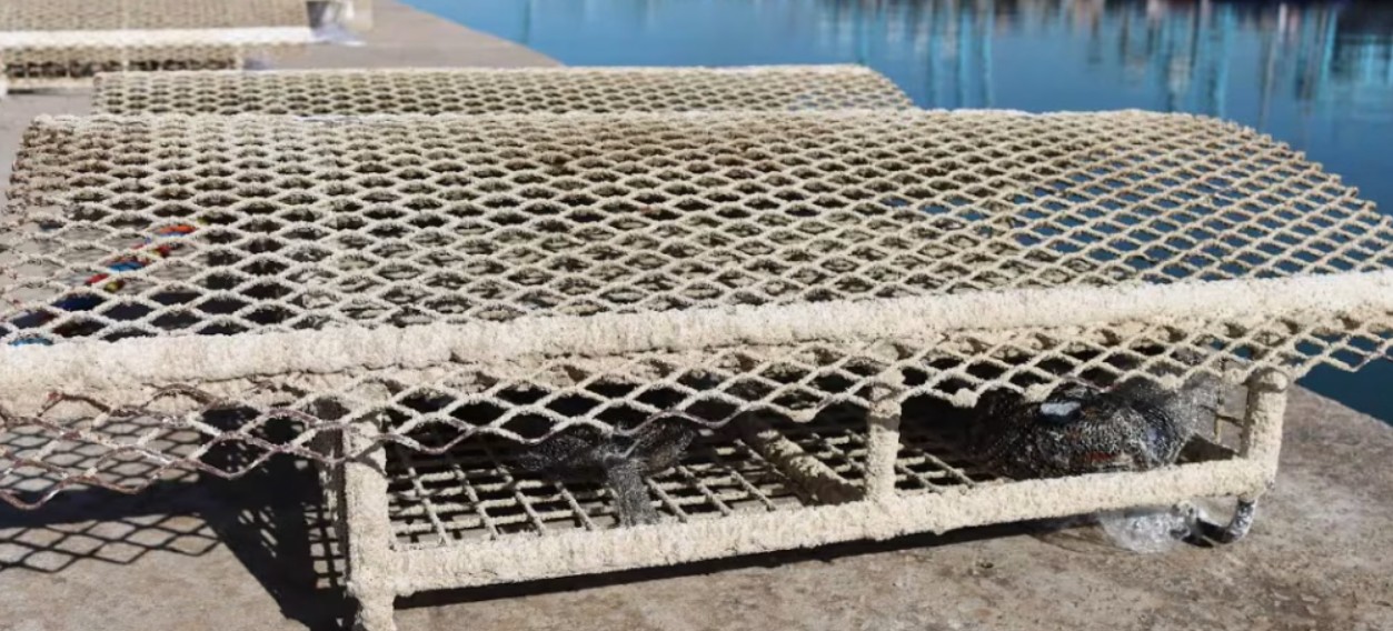 Un dels sistemes de substrats artificials. Imatge: Ocean Ecoestructures.